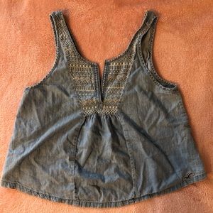 hollister Denim tank top